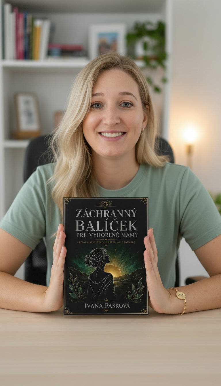 Ivana s knihou Záchranný balíček pre vyhorené mamy